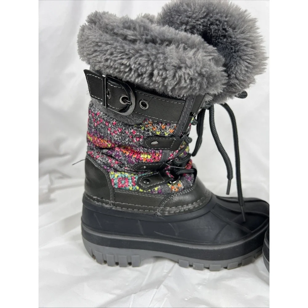 Dream Pairs Girls Size 11  Snow Boots Waterproof‎ Warm Cozy Anti-slip